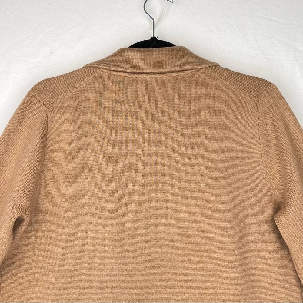 J Crew Sophie open front sweater blazer Sz S Tan Camel Cardigan Classic Heritage
